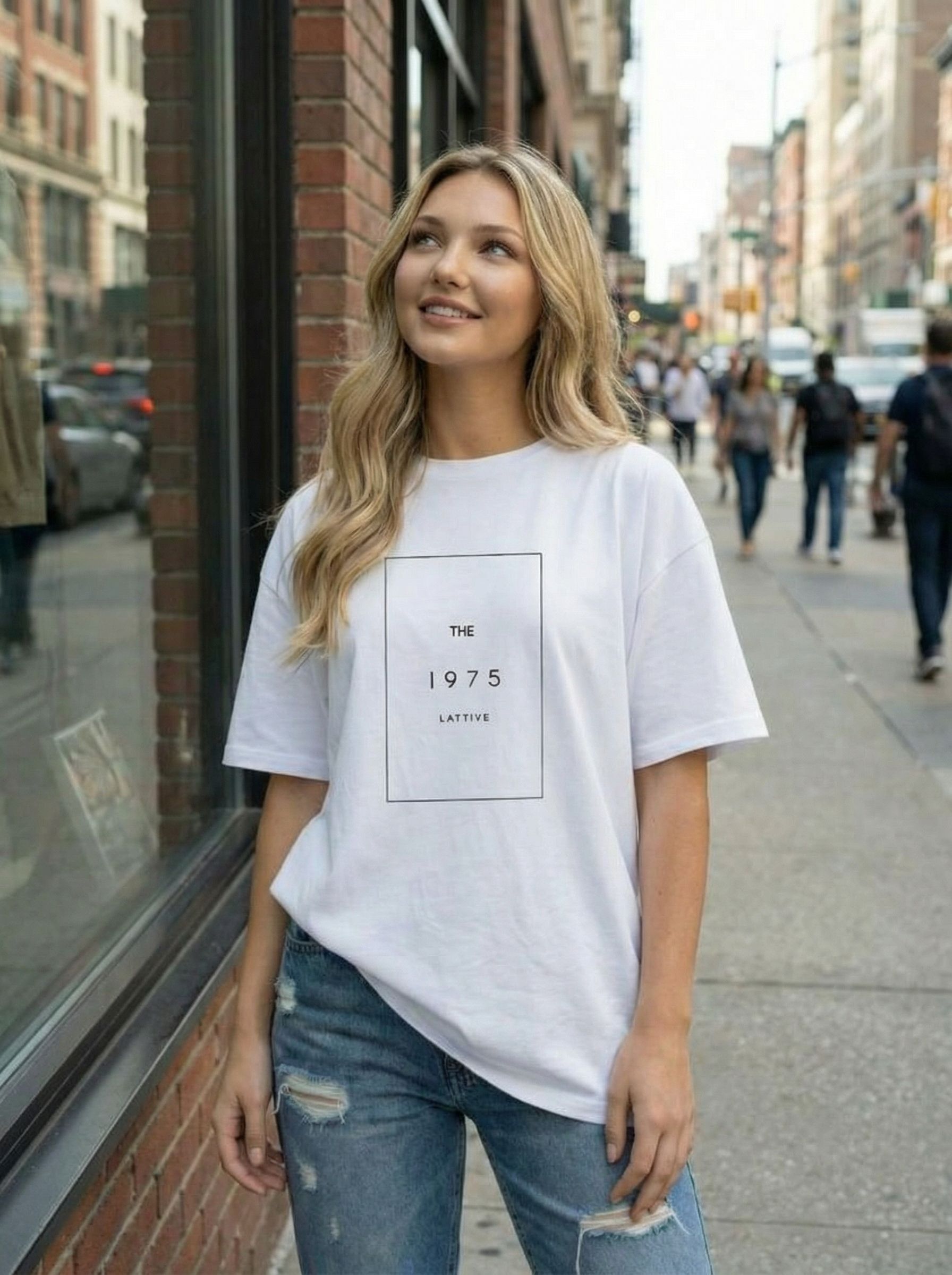 Футболка женская оверсайз MOOD, print 1975