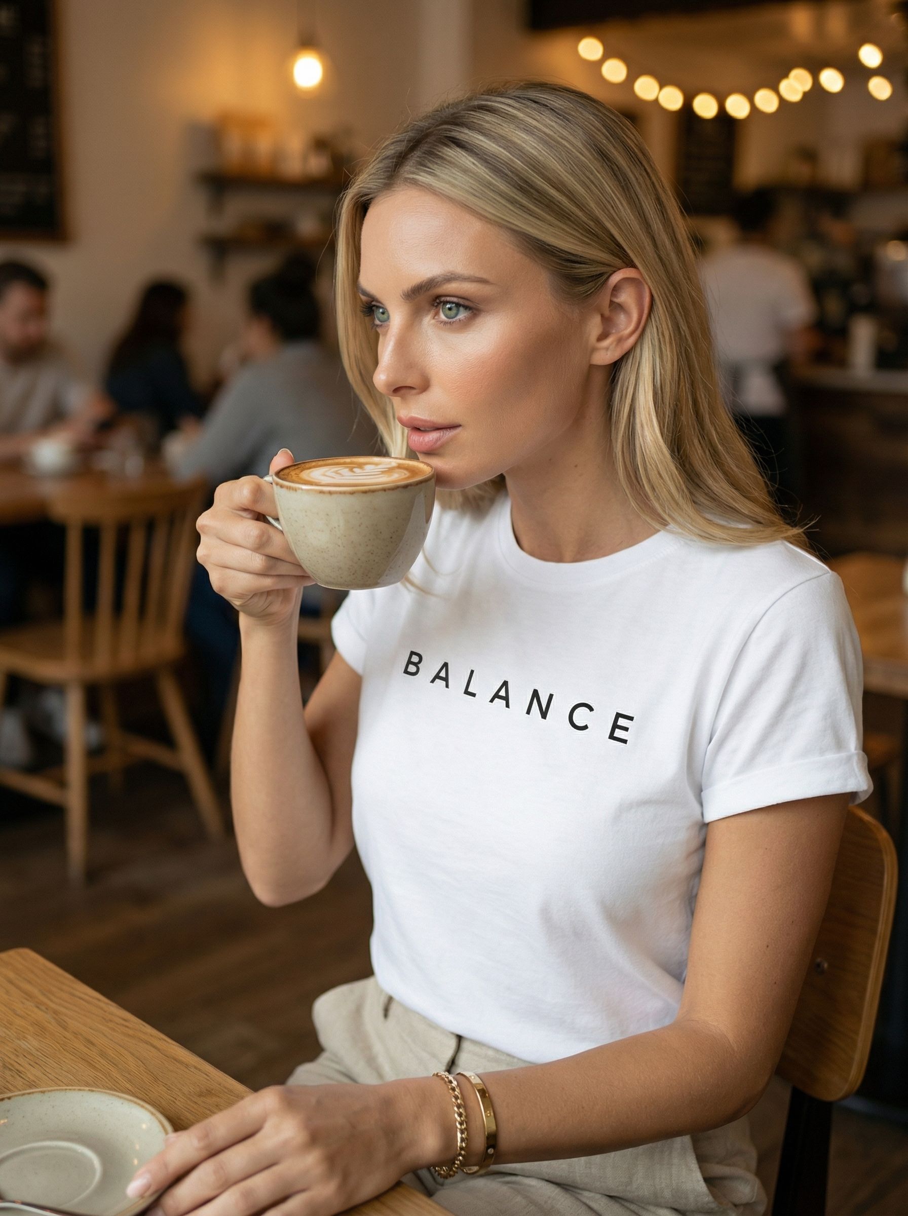 Футболка женская базовая LIME, print BALANCE