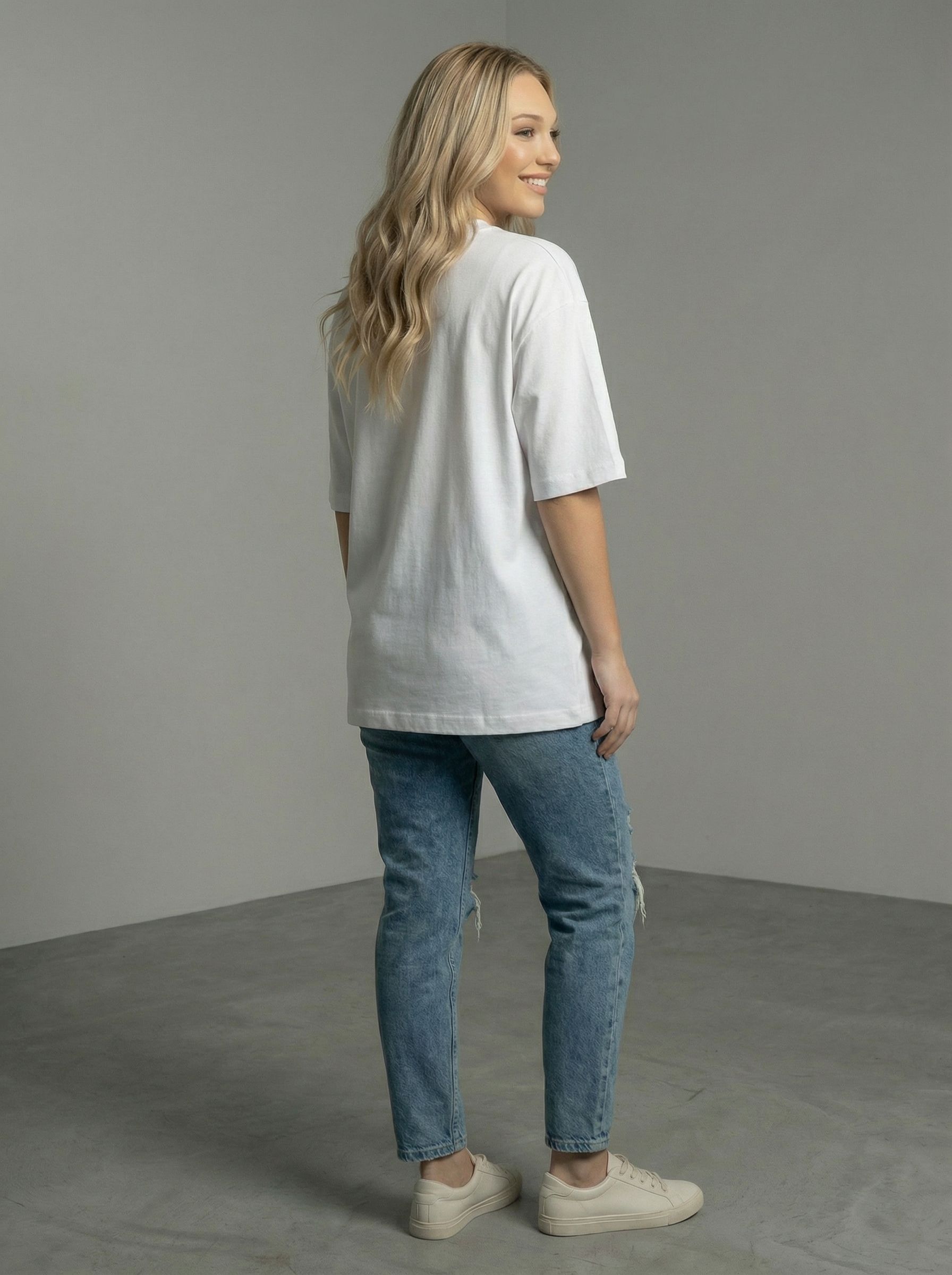 Футболка женская оверсайз MOOD, print LATTIVE flower