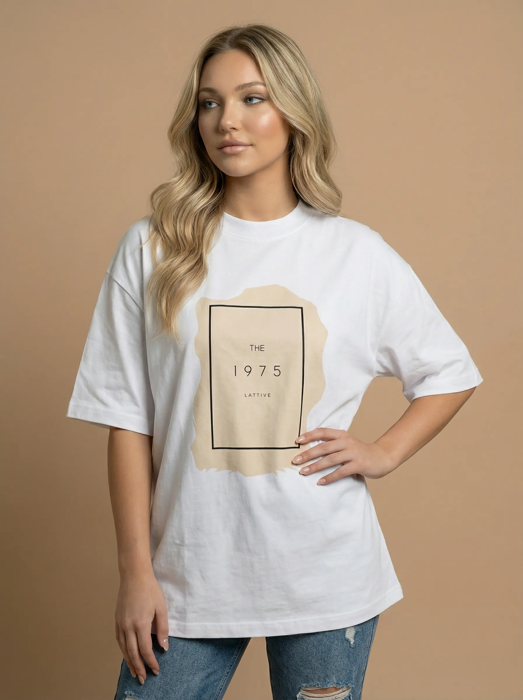 Футболка женская оверсайз MOOD, print 1975 Lady