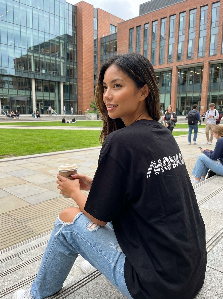 Футболка женская оверсайз MOOD, print Moskow