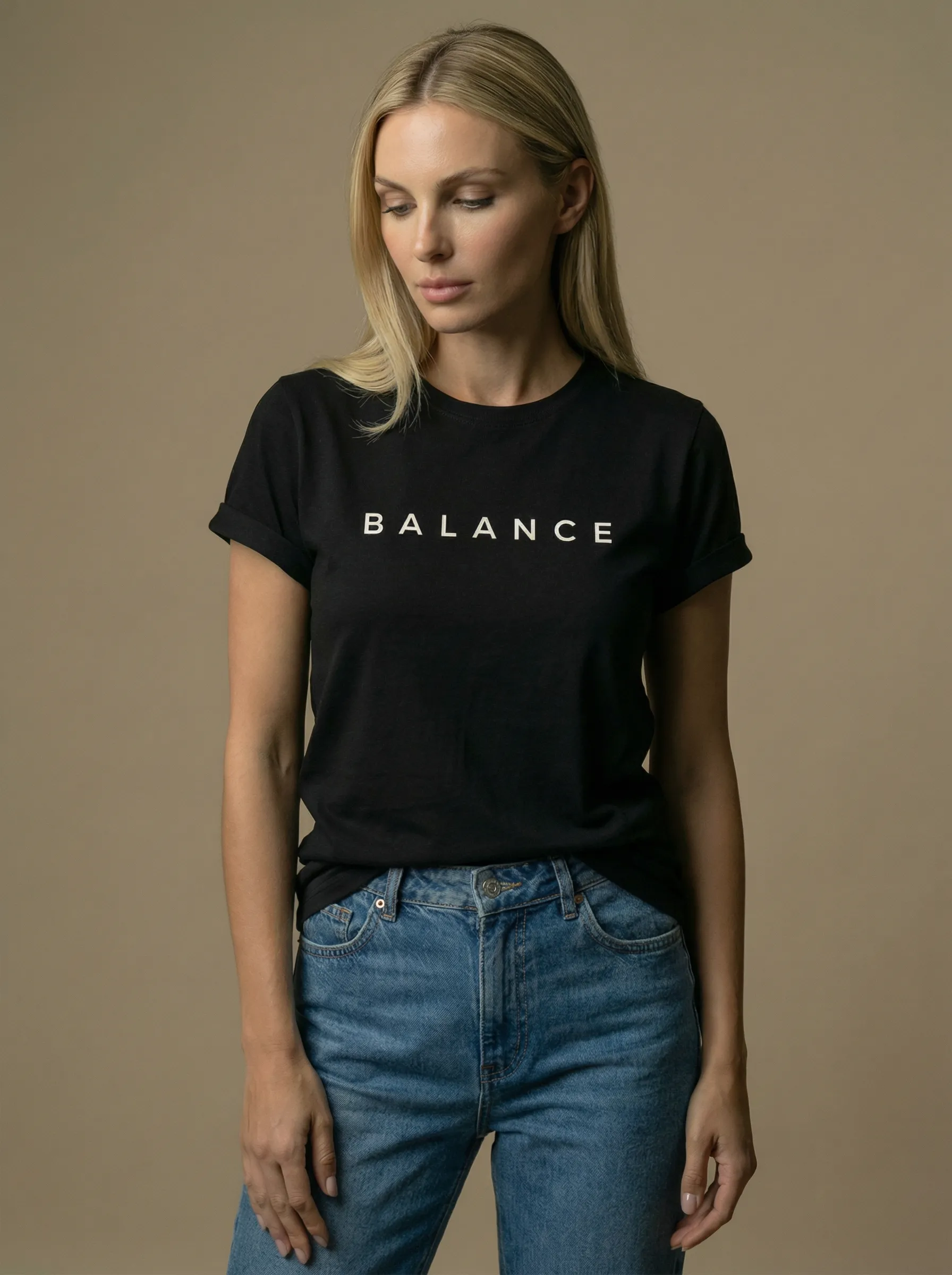 Футболка женская базовая LIME, print BALANCE