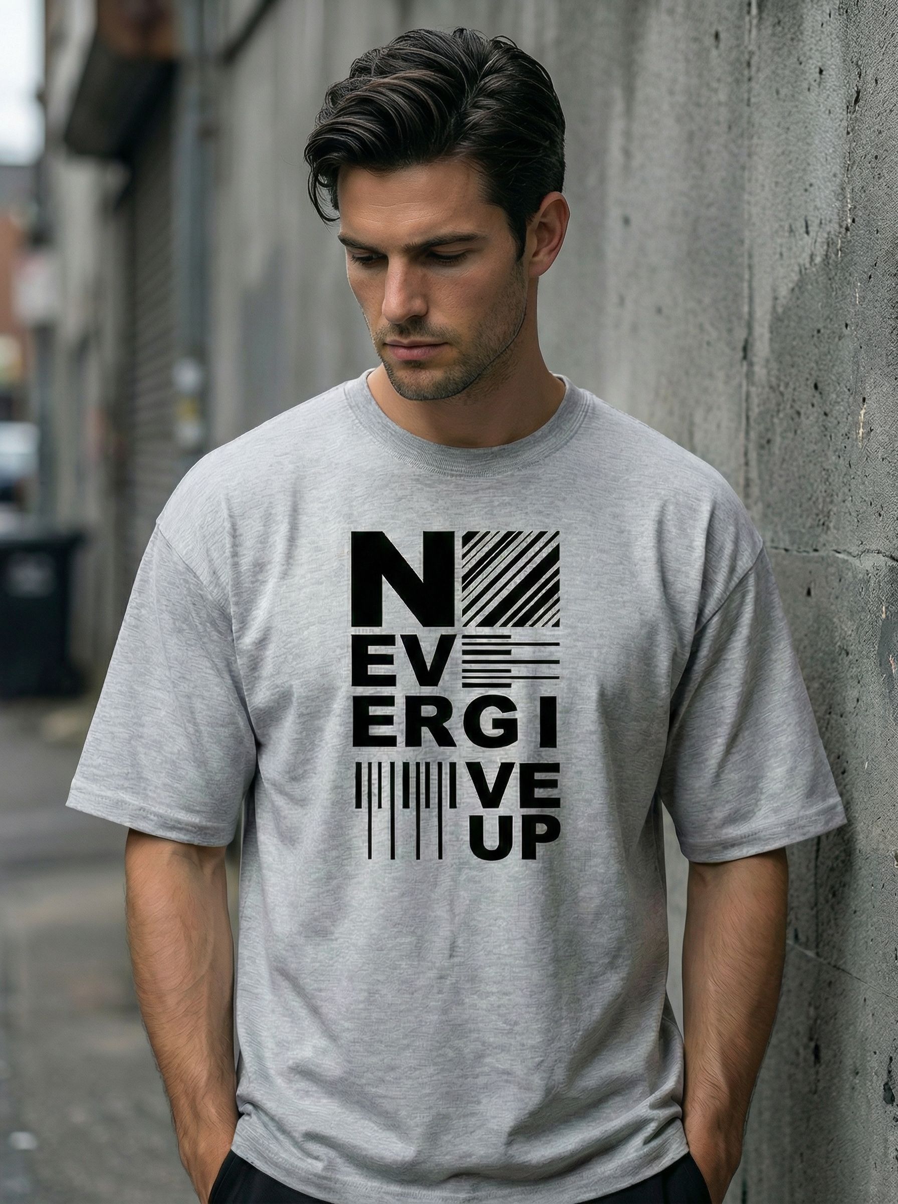 Футболка мужская оверсайз MOOD, print NG_UP, р. 48-M