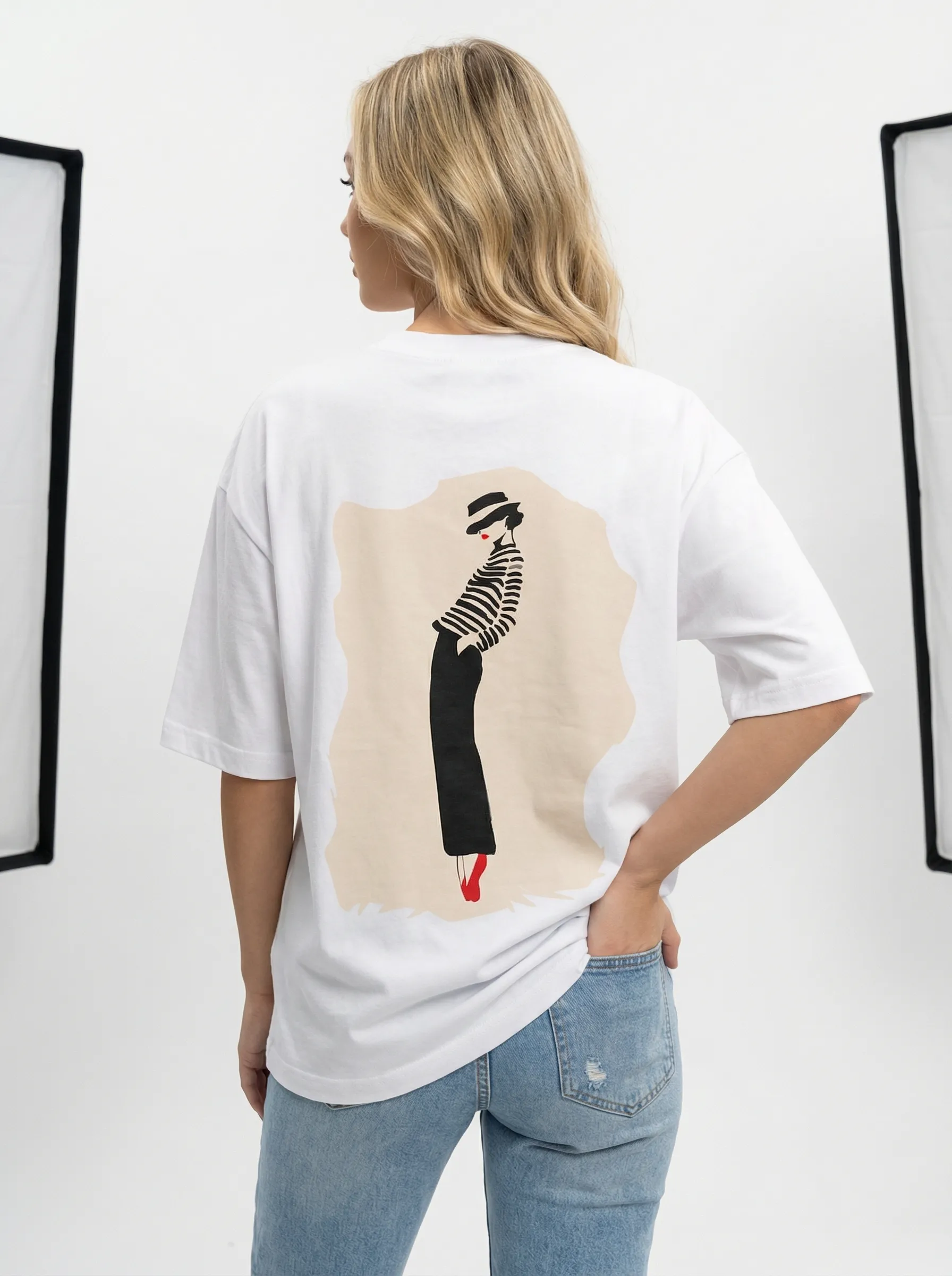 Футболка женская оверсайз MOOD, print 1975 Lady