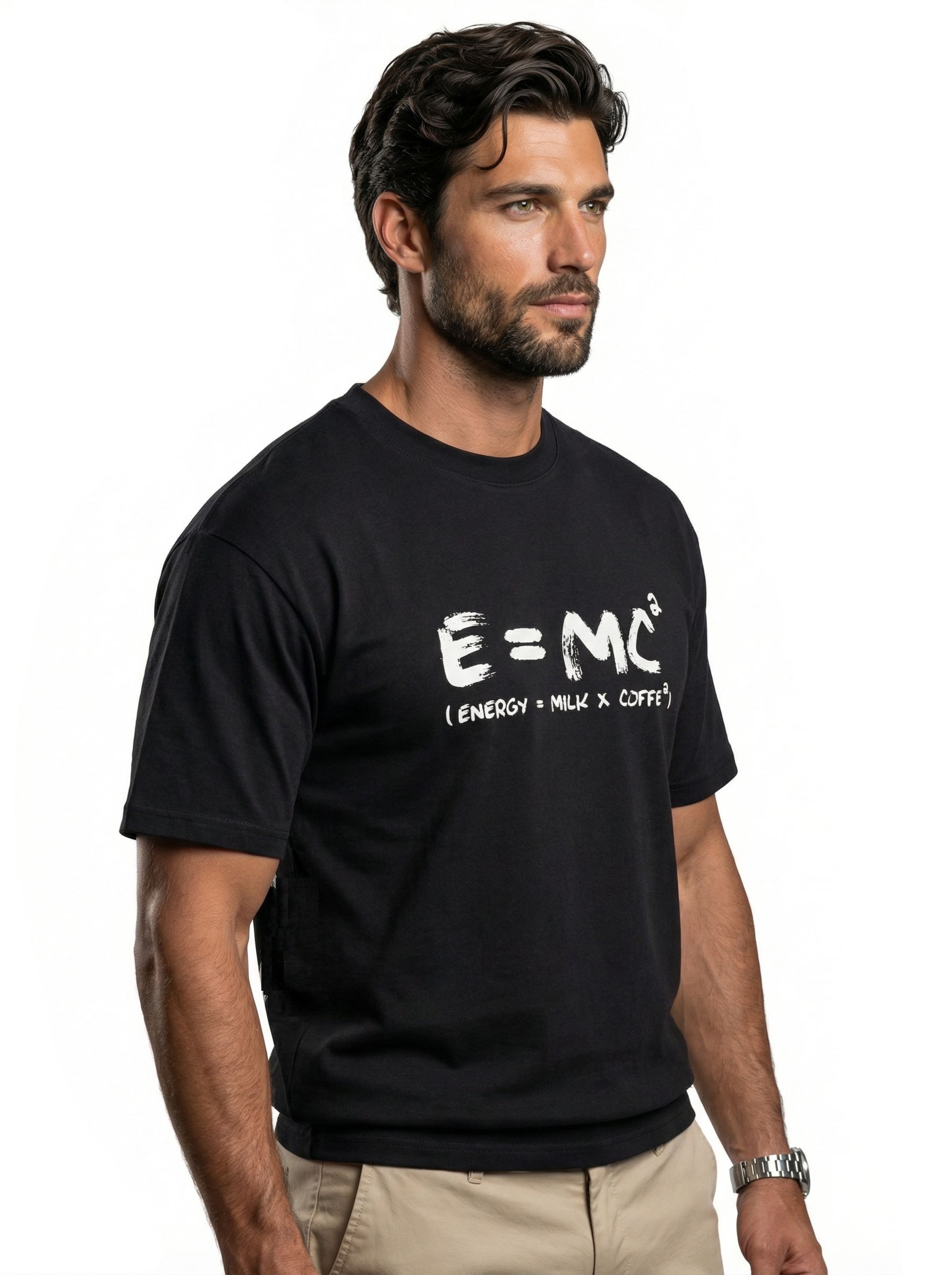 Футболка мужская базовая LIME, print E=MS