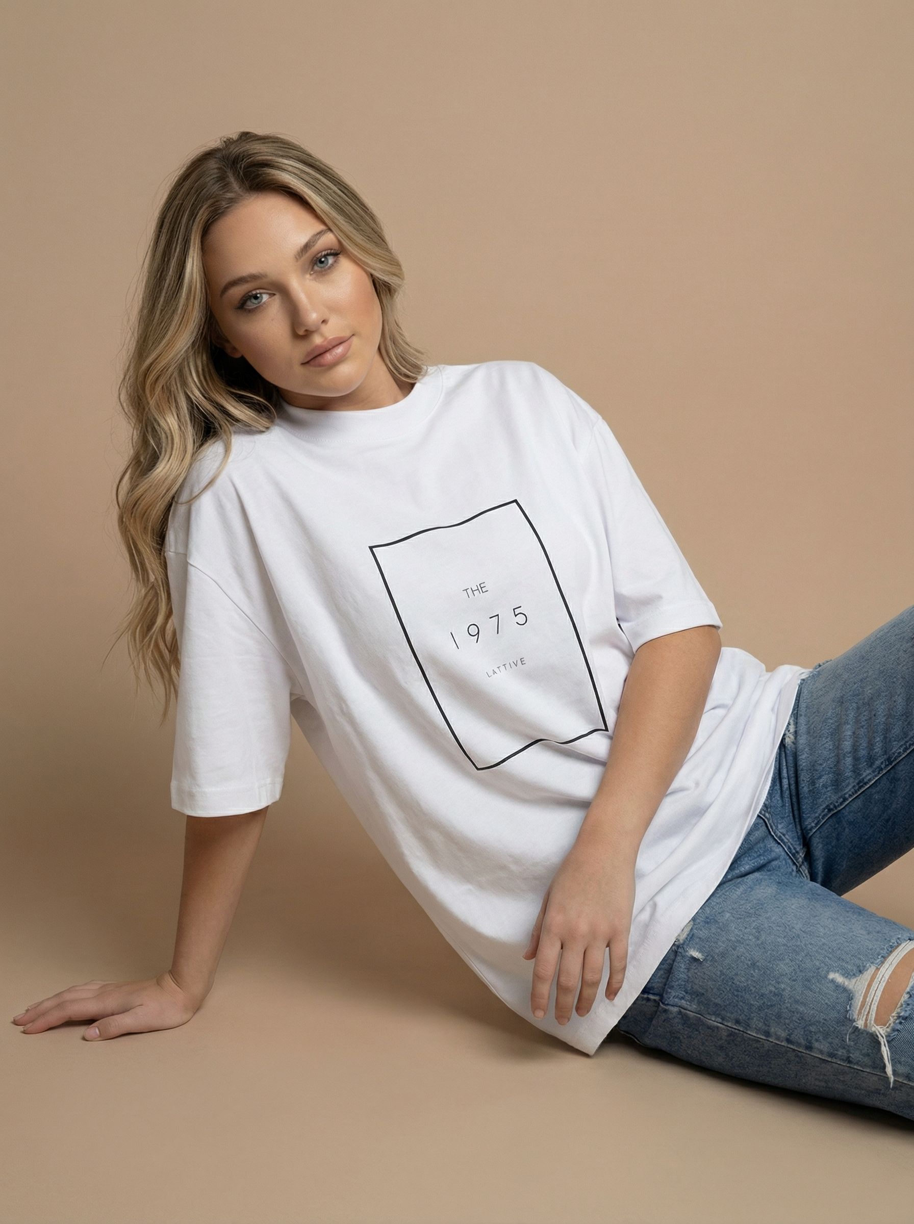 Футболка женская оверсайз MOOD, print 1975