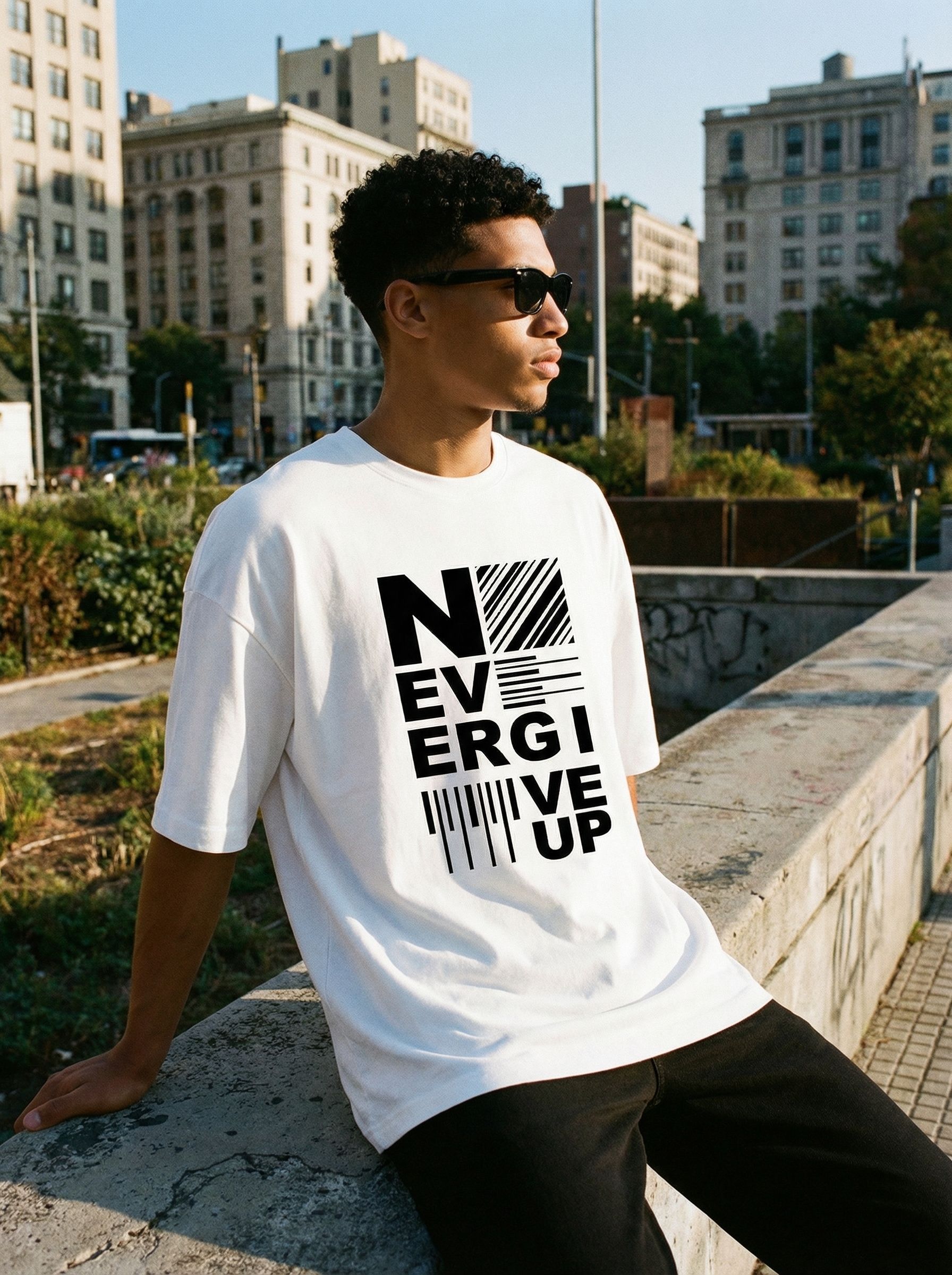 Футболка мужская оверсайз MOOD, print NG_UP