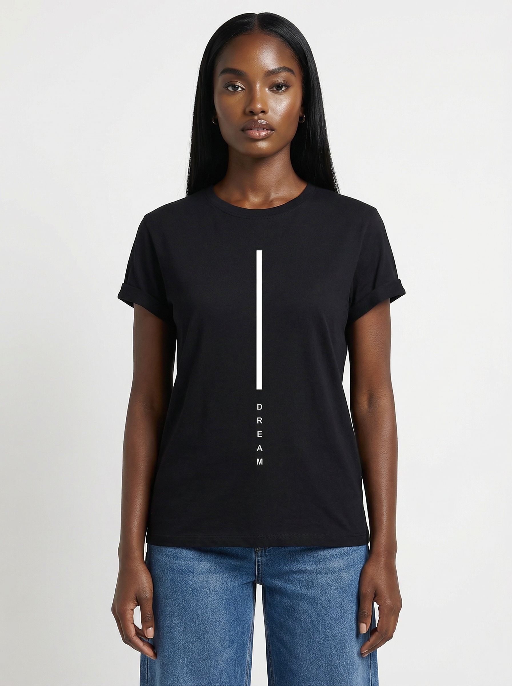 Футболка женская базовая LIME, print DREAM