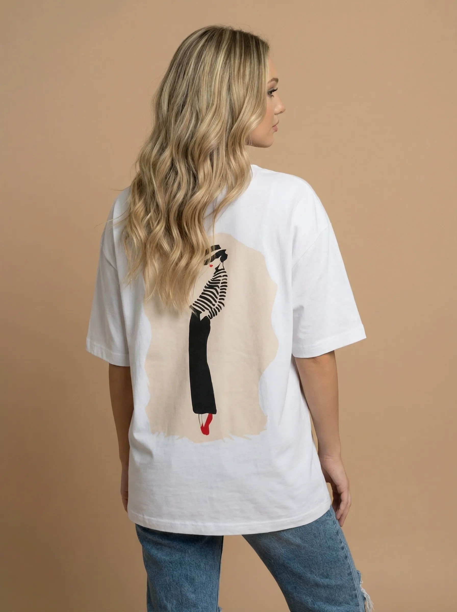 Футболка женская оверсайз MOOD, print 1975 Lady