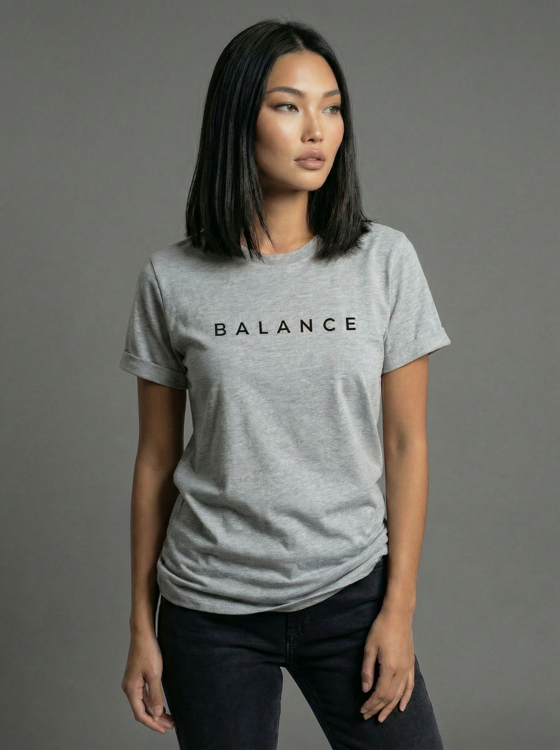 Футболка женская базовая LIME, print BALANCE, р. 44-S