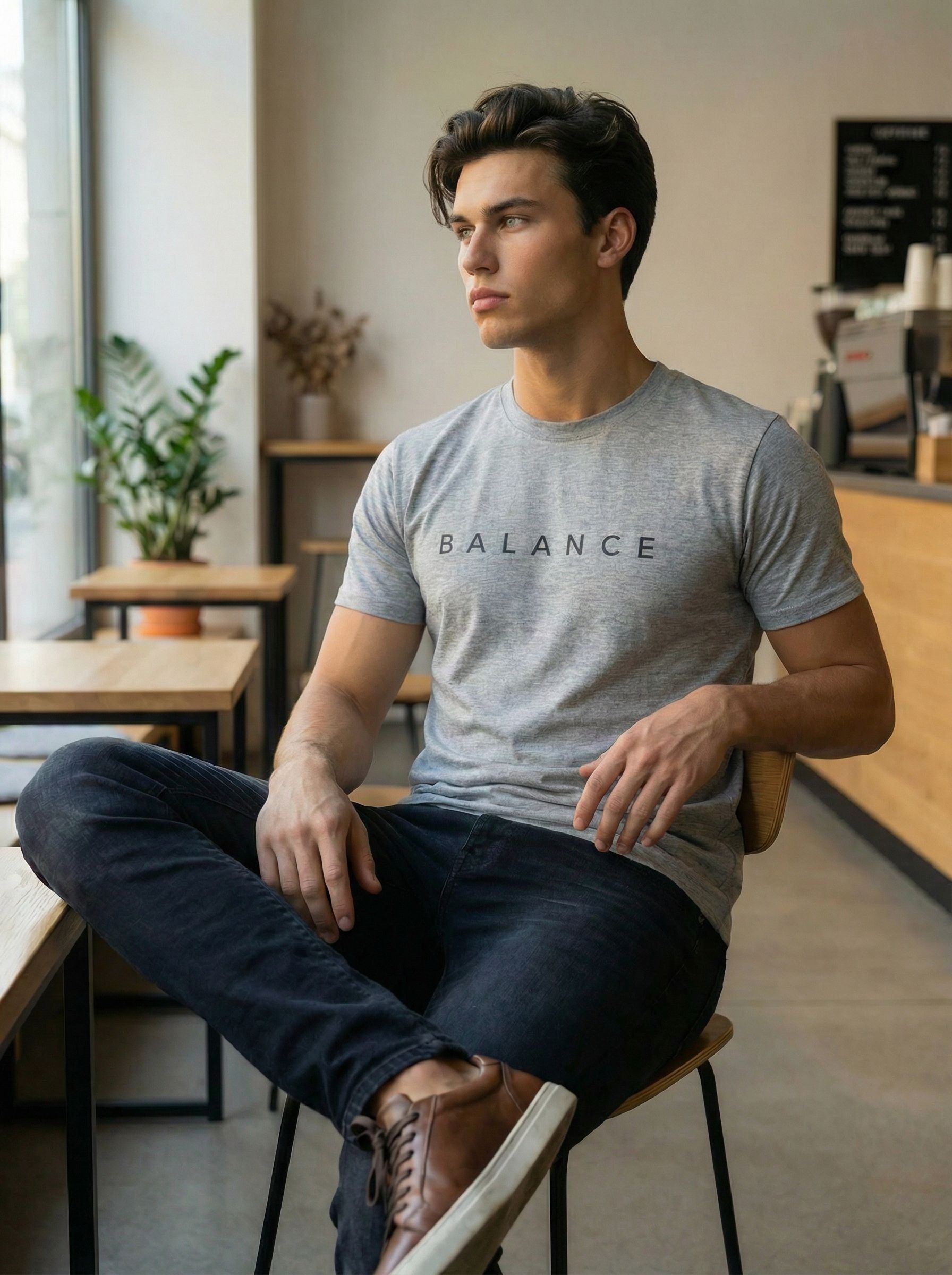 Футболка мужская базовая LIME, print BALANCE