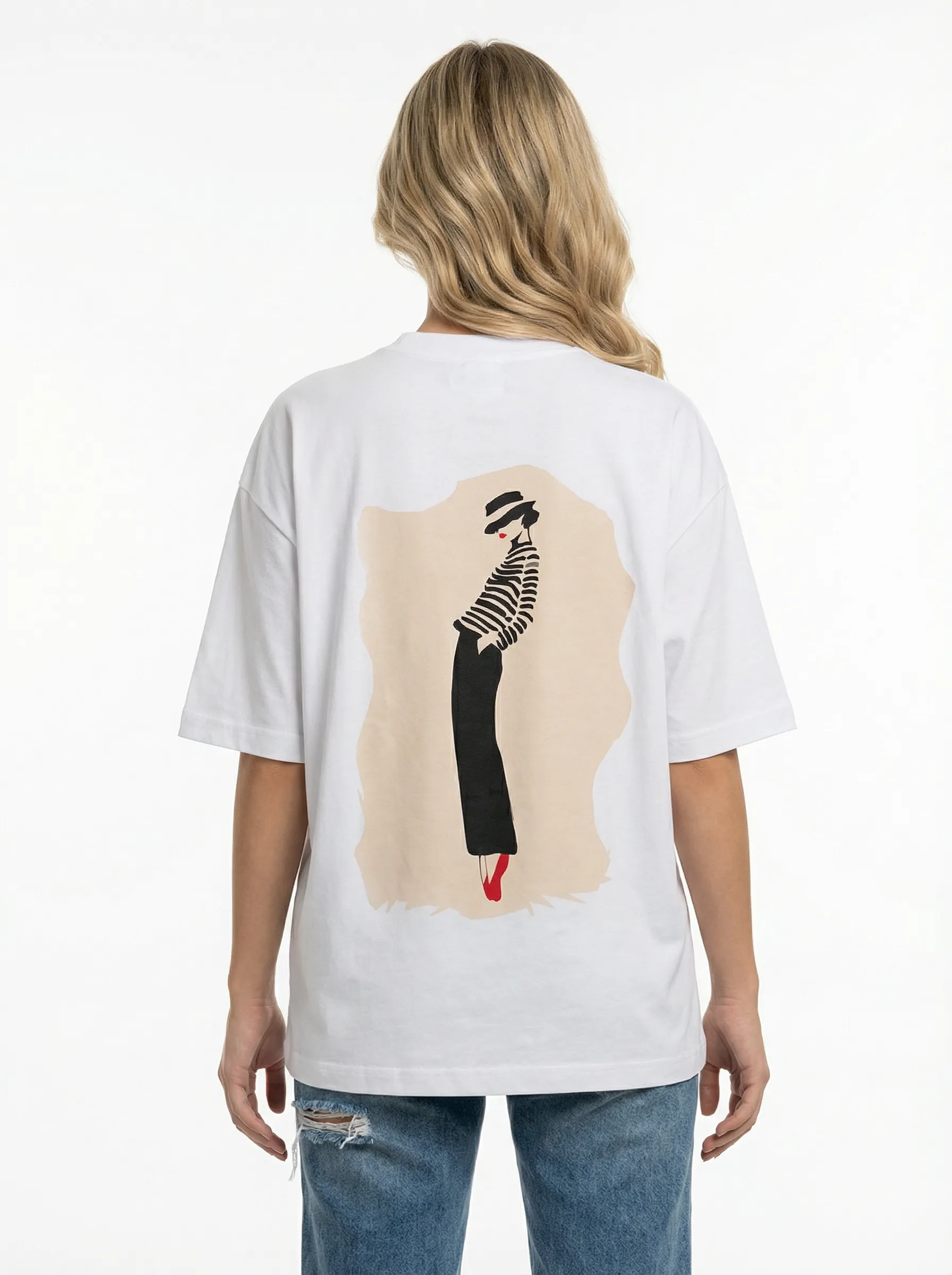 Футболка женская оверсайз MOOD, print 1975 Lady