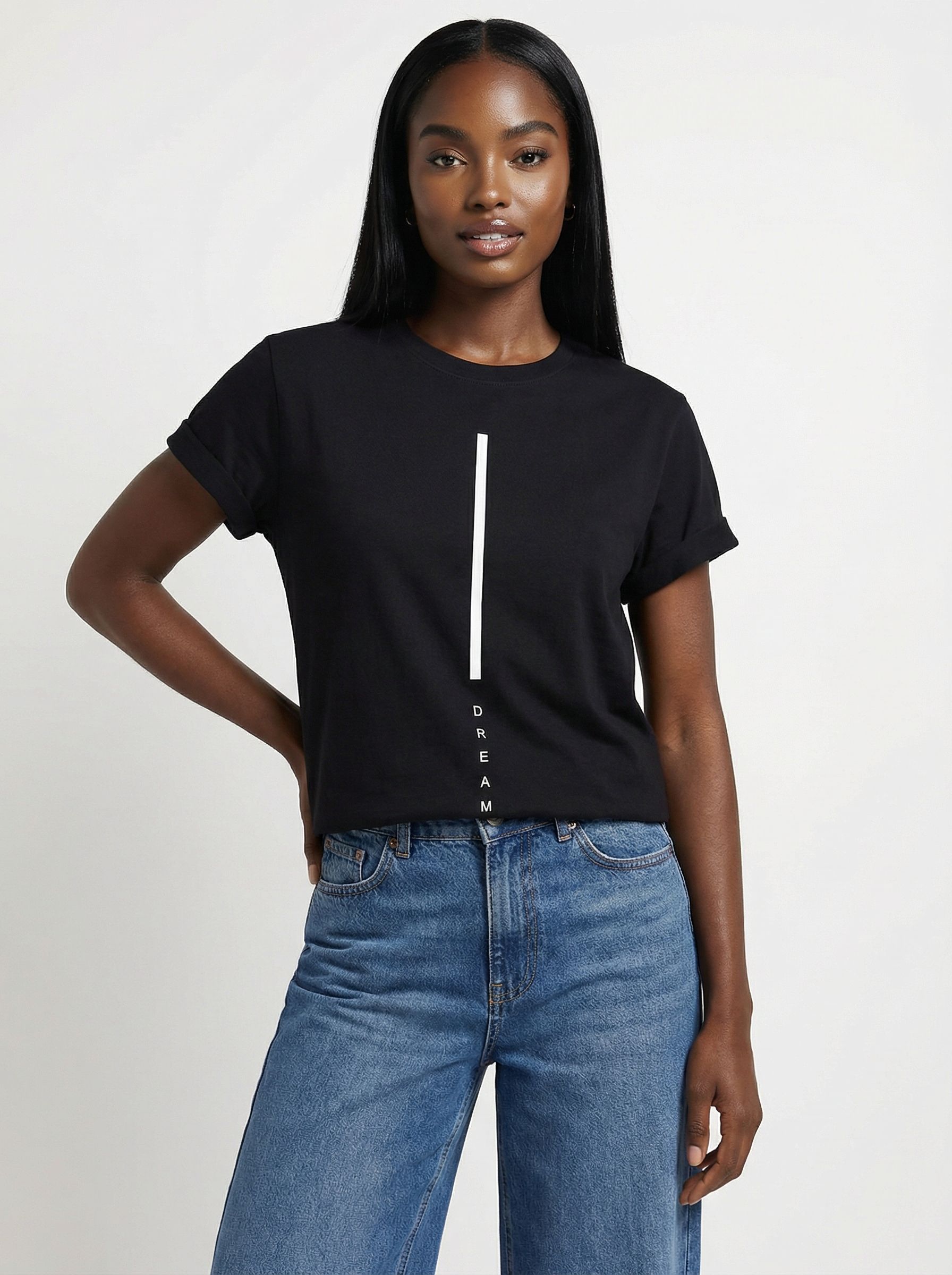 Футболка женская базовая LIME, print DREAM