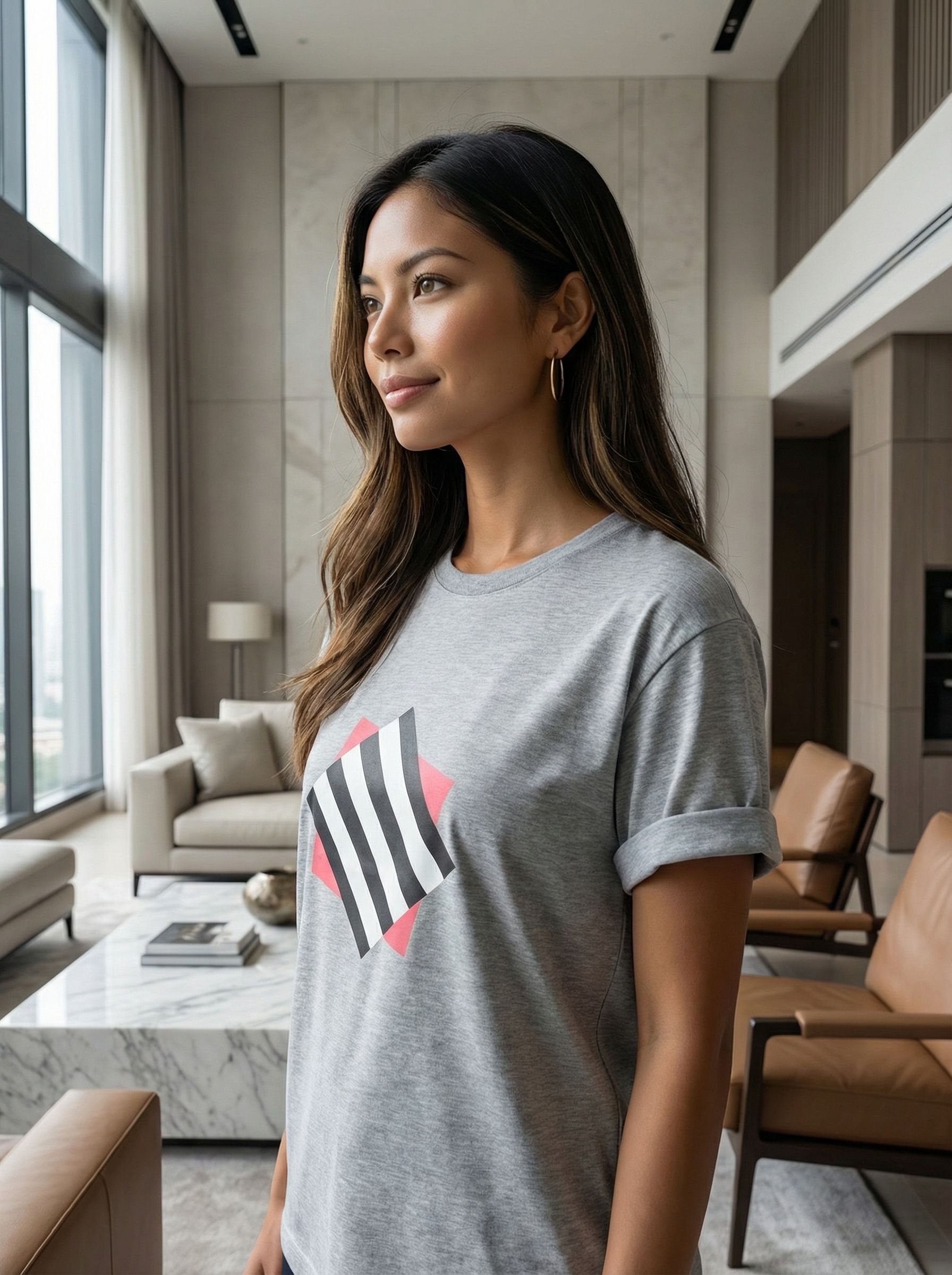 Футболка женская базовая LIME, print CUBE ZEBRA