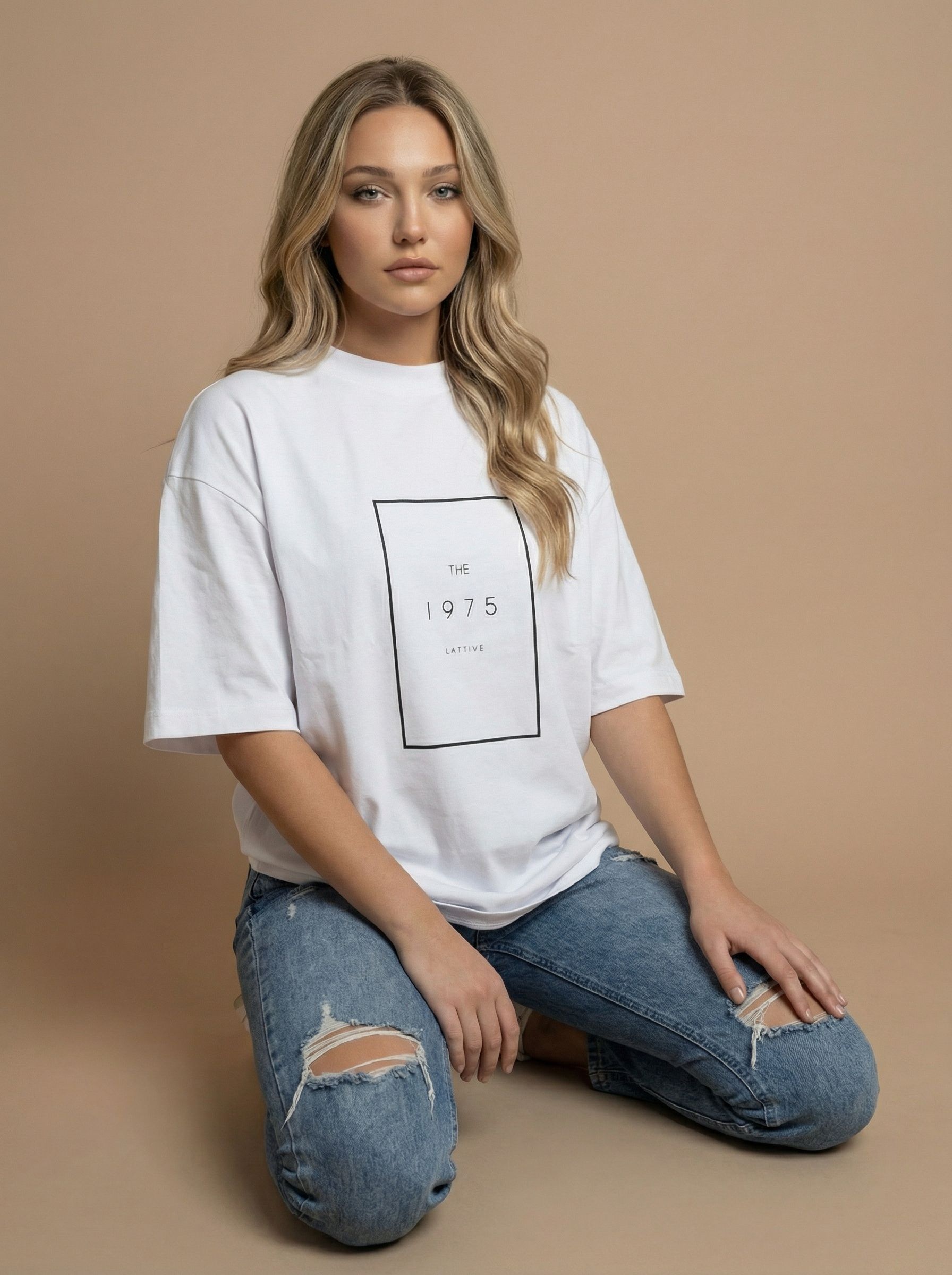 Футболка женская оверсайз MOOD, print 1975