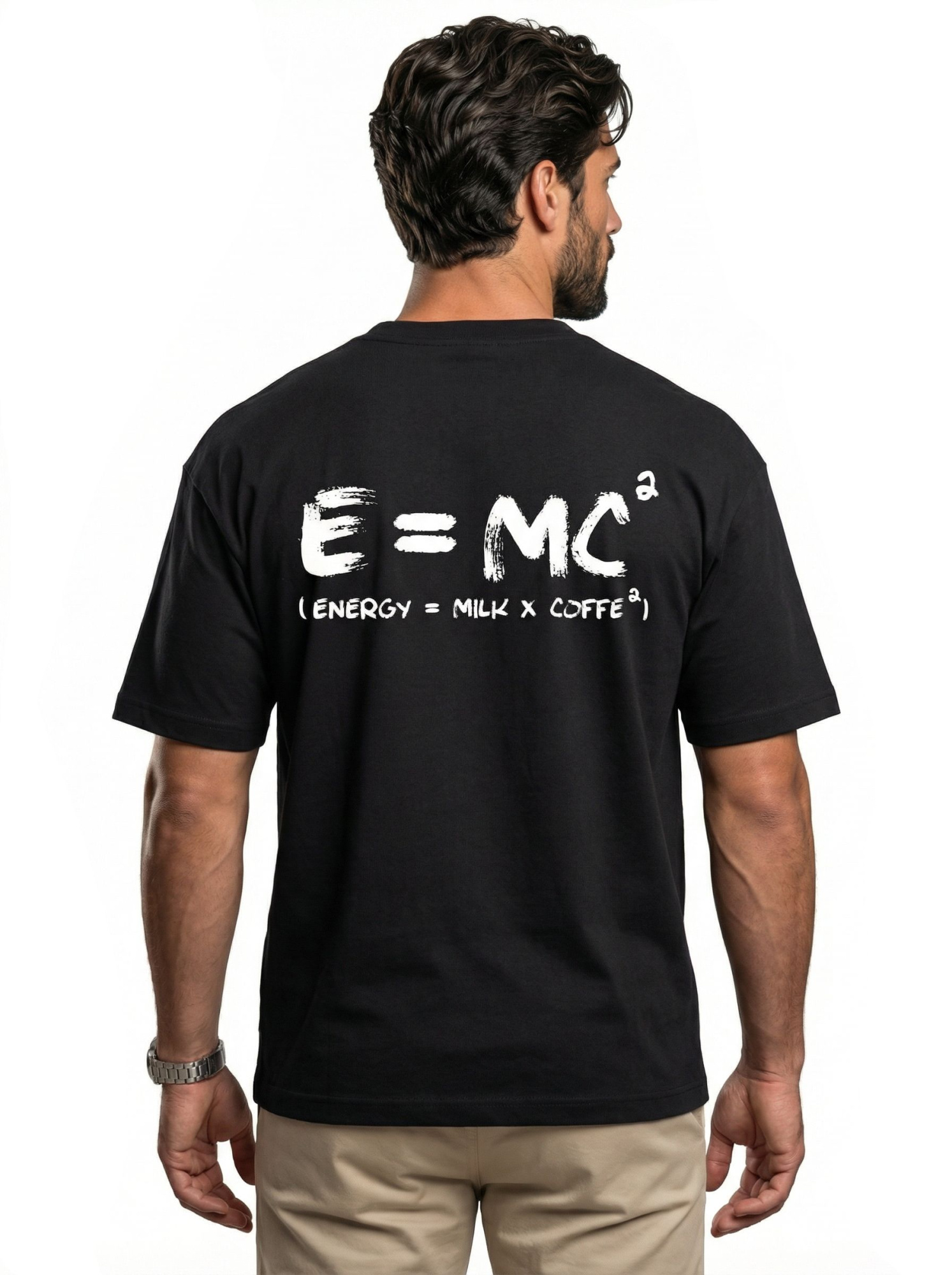 Футболка мужская базовая LIME, print E=MS